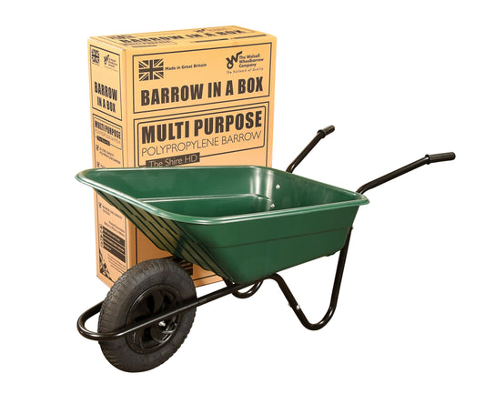 (Barrow in a Box) Wheelbarrow Shire Poly Pneumatic (Green)